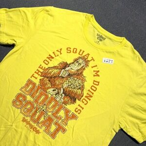 Rainforest Cafe Dallas Diddly Squat Orangutan Graphic T-Shirt Yellow Mens Medium